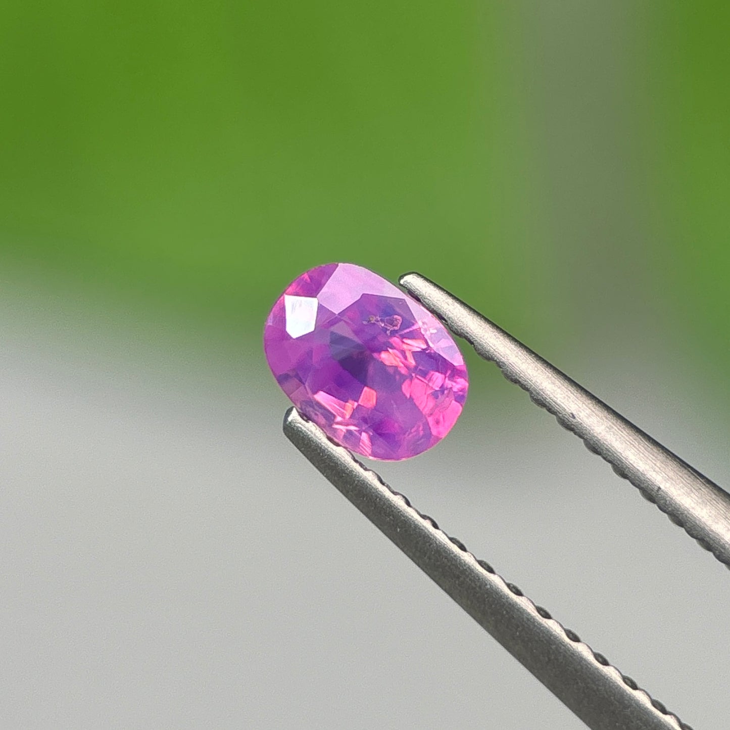 0.42 ct Natural Purple Milky Sapphire Vietnam. Cushion Shape. No Treatment.