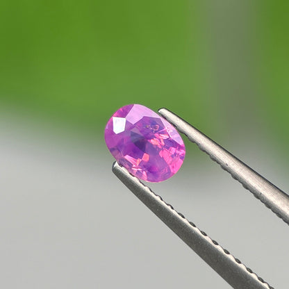 0.42 ct Natural Purple Milky Sapphire Vietnam. Cushion Shape. No Treatment.