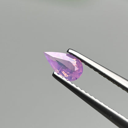 0.47 ct Natural Pink Milky Sapphire Vietnam. Pear Shape.