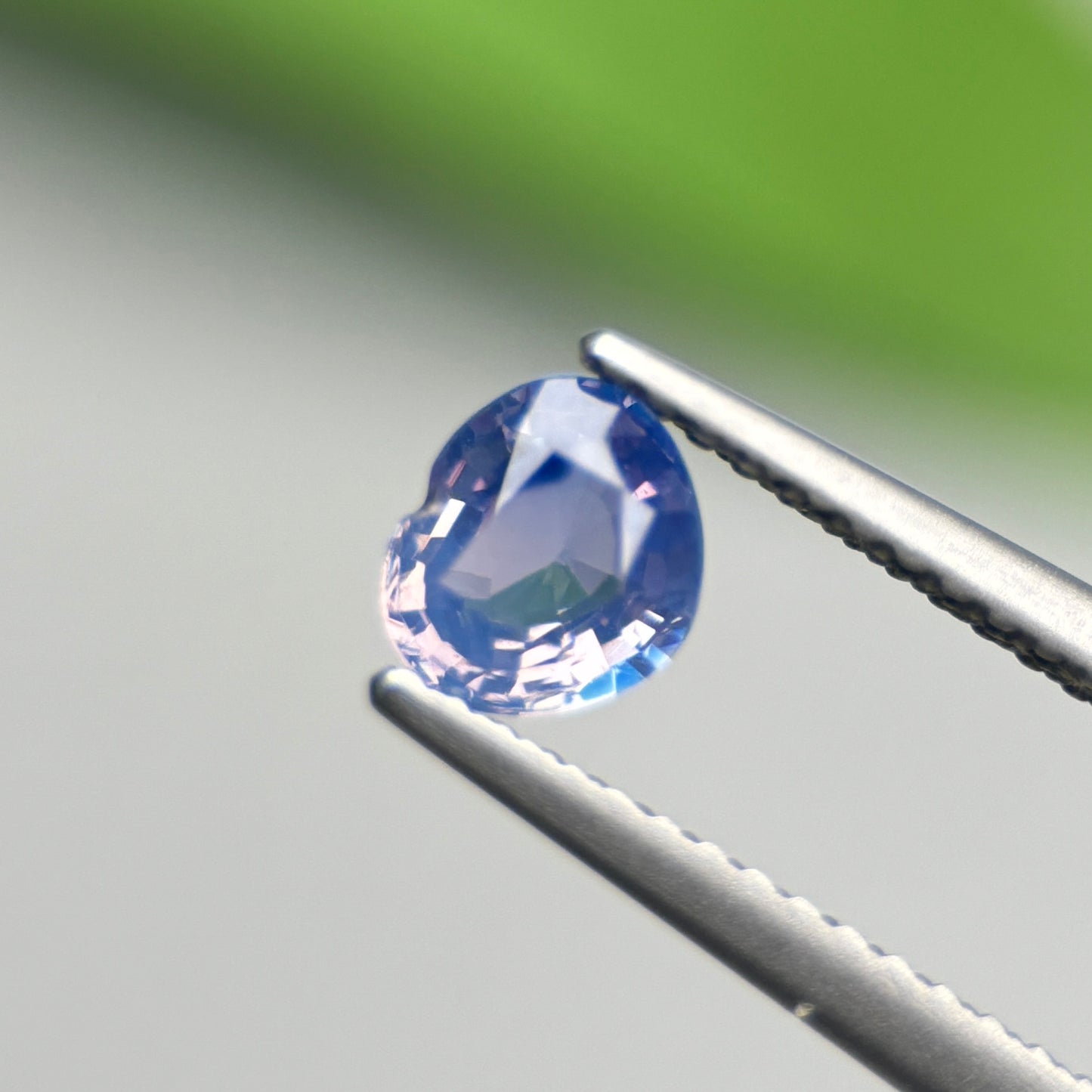 0.65ct Natural Whitish Blue Silky Sapphire Vietnam. Heart Shape. No Treatment