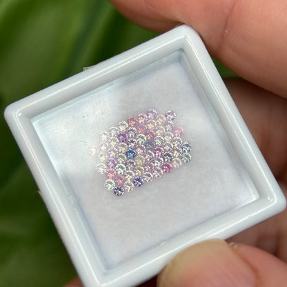 1,0ct/57Pcs Natural Sapphire Vietnam, Round Shape, C1 Quality, No Treatment Sapphire Luc Yen.