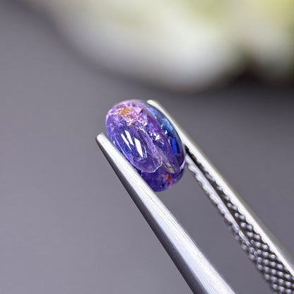 1.27ct Natural Purple-Blue Cacbochon Sapphire Viet Nam. No treatment.