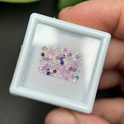 1,16ct/ 94Pcs Natural Sapphire Vietnam, Round Shape, C2 Quality, No Treatment Sapphire Luc Yen.