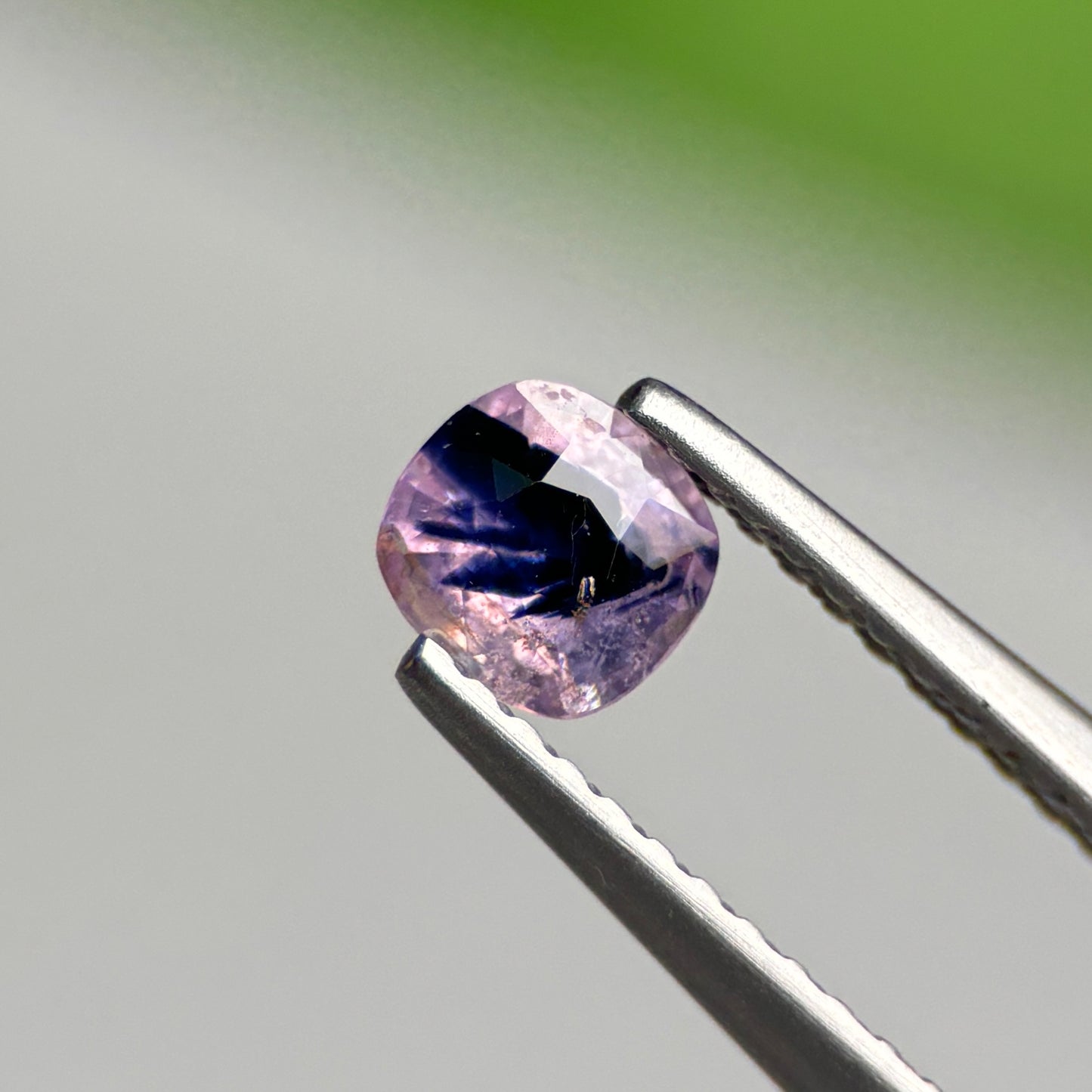 0.48 ct Natural Blueish White Milky Sapphire Vietnam. Cushion Shape.