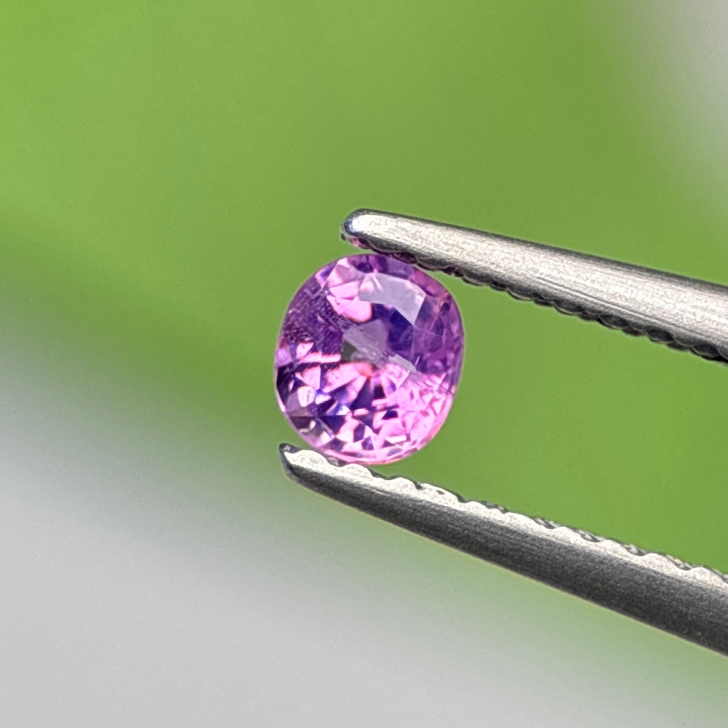 0.24 ct Natural Purple Sapphire Vietnam. Cushion Shape. No Treatment.