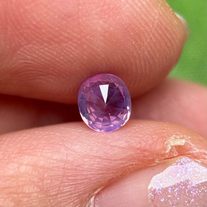 0.58ct Natural Pinkish Purple Milky Sapphire Vietnam.