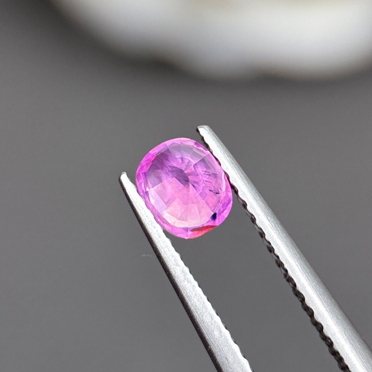 0,66ct Natural Pink Milky Sapphire Vietnam. Cushion Shape. No Treatment Milky Sapphire Luc Yen.