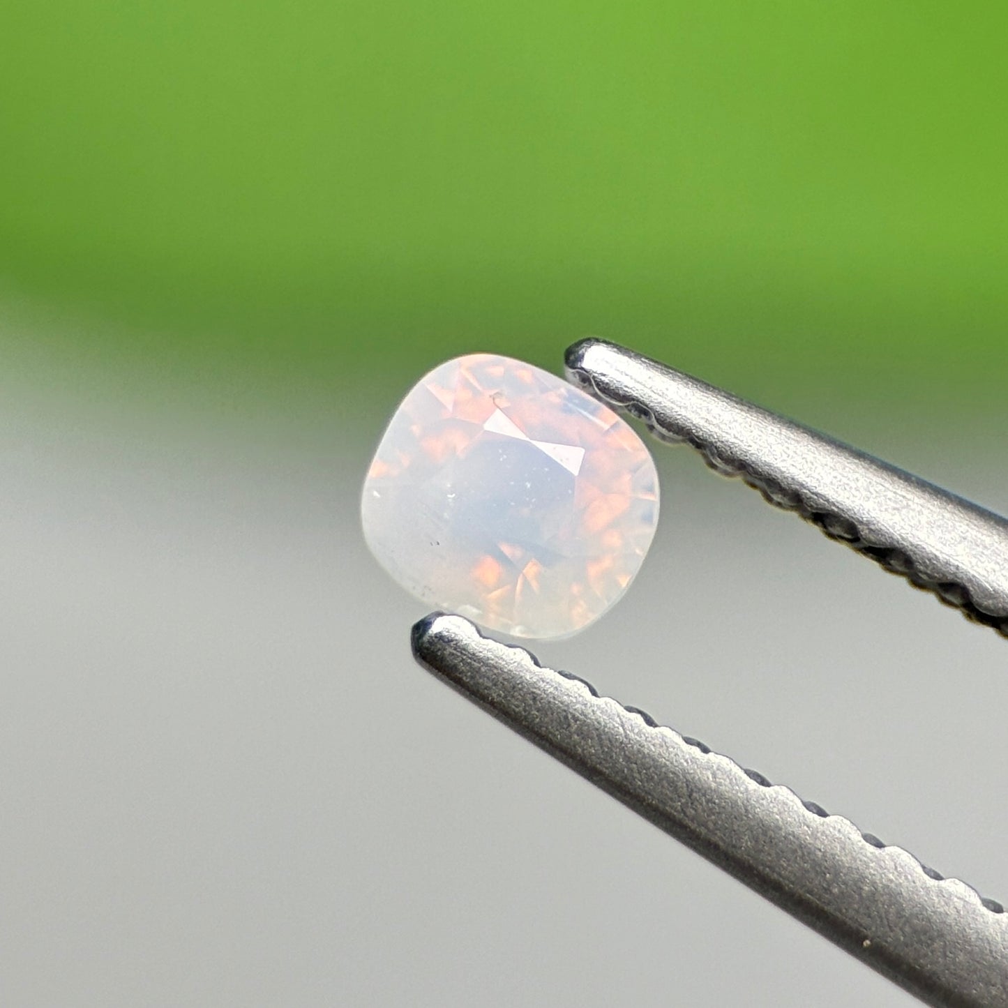 0.33 ct Natural White Milky Sapphire Vietnam. Cushion Shape.