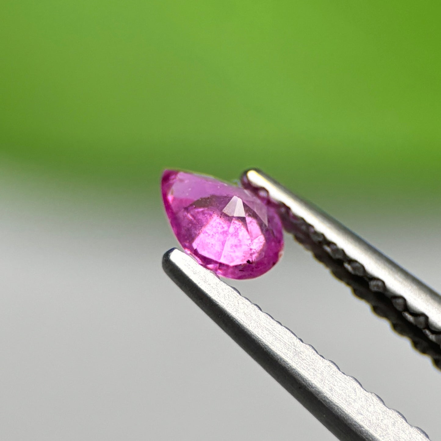 0.27 ct Natural Pink Milky Sapphire Vietnam. Pear Shape.