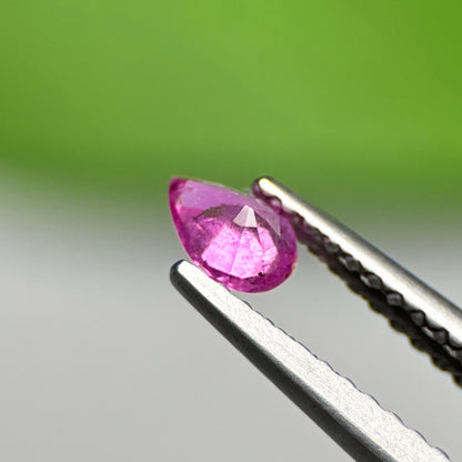 0.27 ct Natural Pink Milky Sapphire Vietnam. Pear Shape.