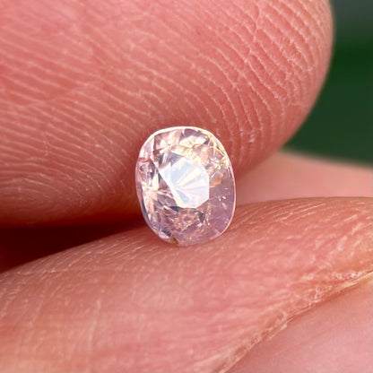 0.48 ct Natural White Sapphire Vietnam. Cushion Shape. No Treatment.