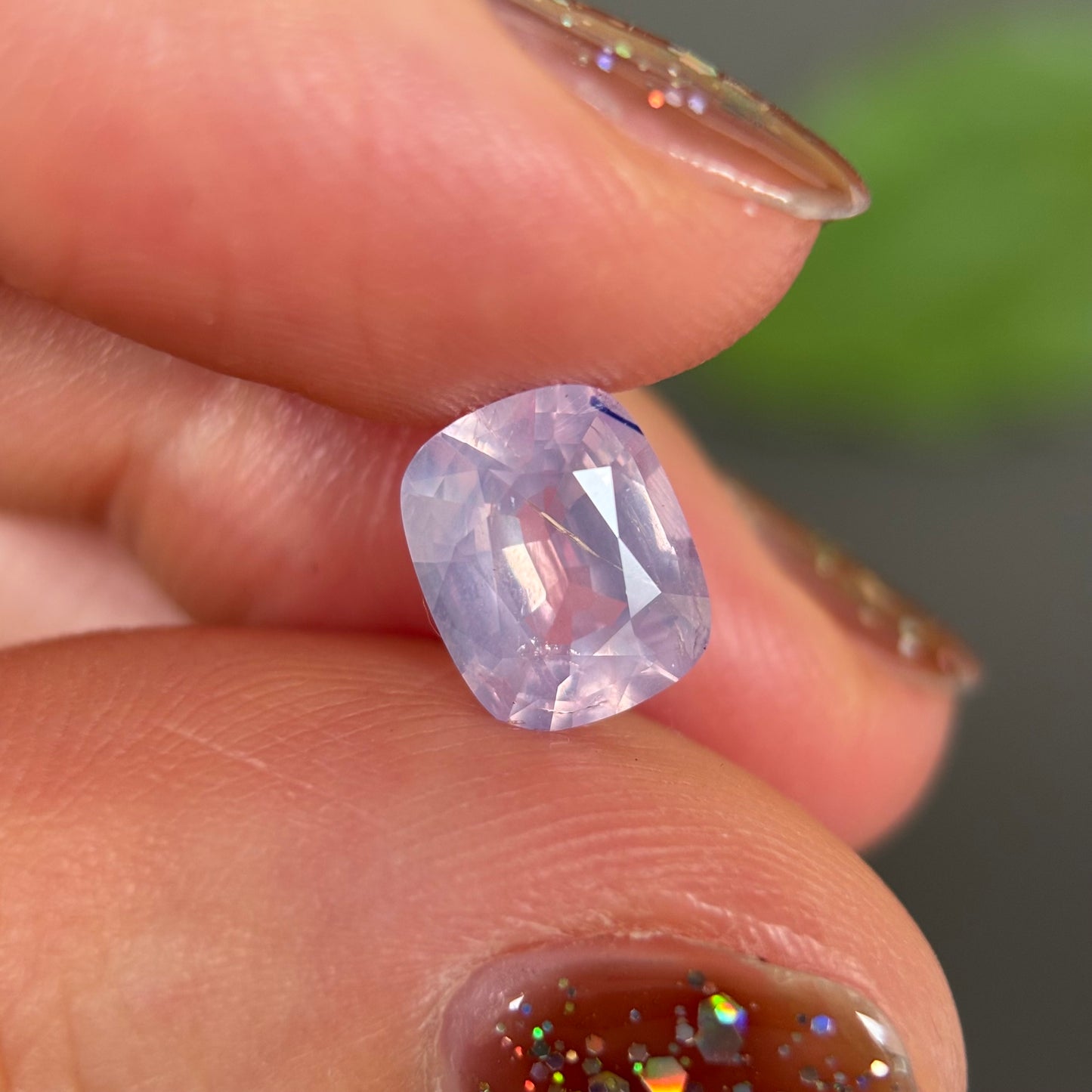 2.2ct Natural Pinkish White Sapphire Vietnam.