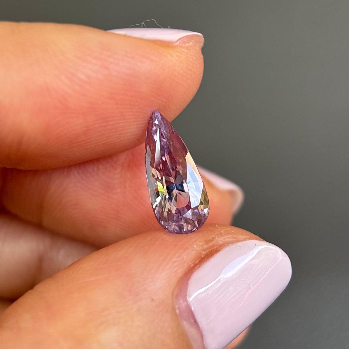2.23ct Natural Purple Spinel Vietnam. Pear Shape. No Treatment.