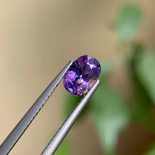 1.21ct Natural Purple Milky Sapphire Vietnam.