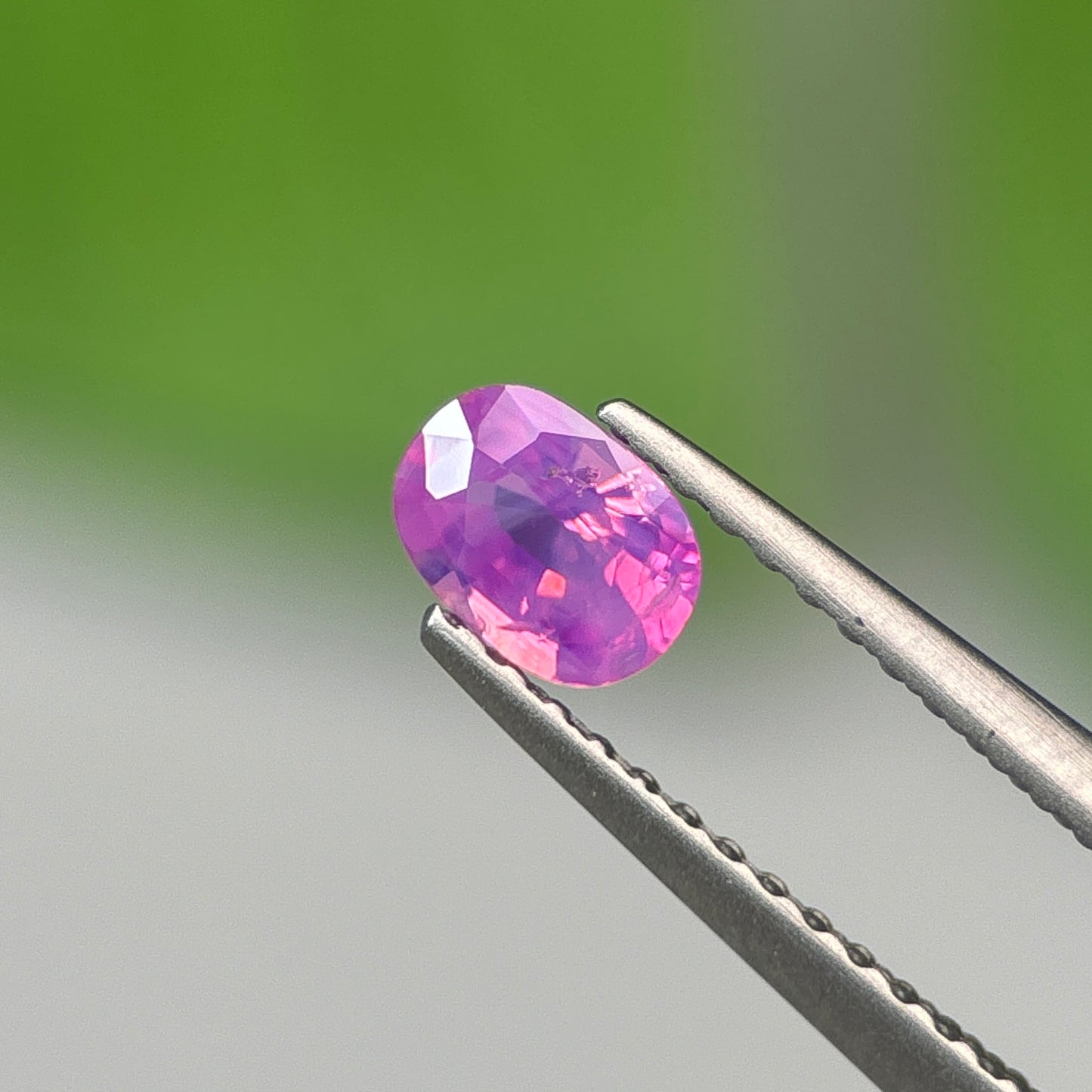 0.42 ct Natural Purple Milky Sapphire Vietnam. Cushion Shape. No Treatment.