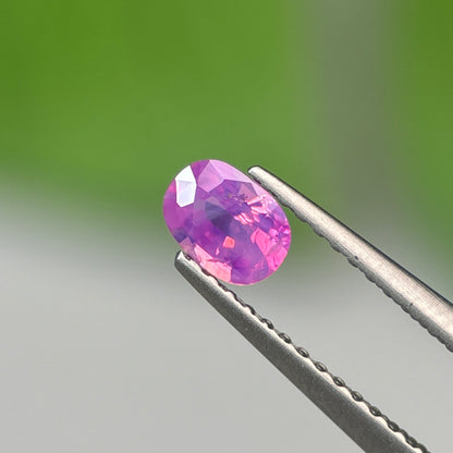 0.42 ct Natural Purple Milky Sapphire Vietnam. Cushion Shape. No Treatment.