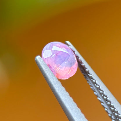 0.60 ct Natural Pink Milky Sapphire Vietnam. Oval Shape. No Treatment.