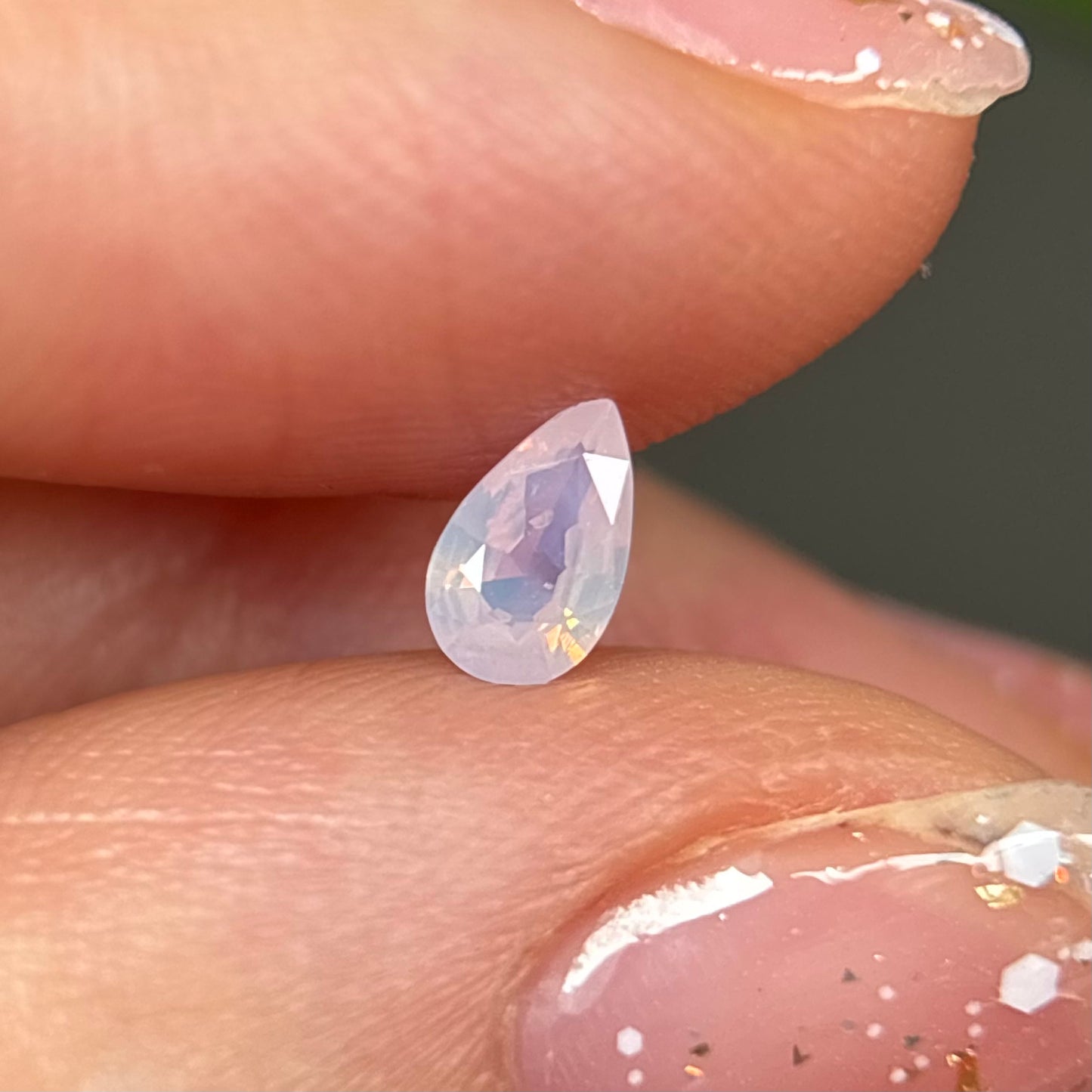 0.28ct Natural White Milky Sapphire Vietnam.