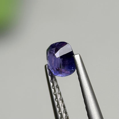 0.58 ct Natural Purple Sapphire Vietnam. Cushion Shape. No Treatment.