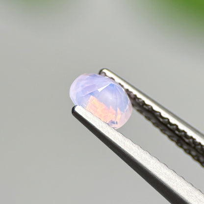 0.70 ct Natural Pinkish White Milky Sapphire Vietnam. Cushion Shape.