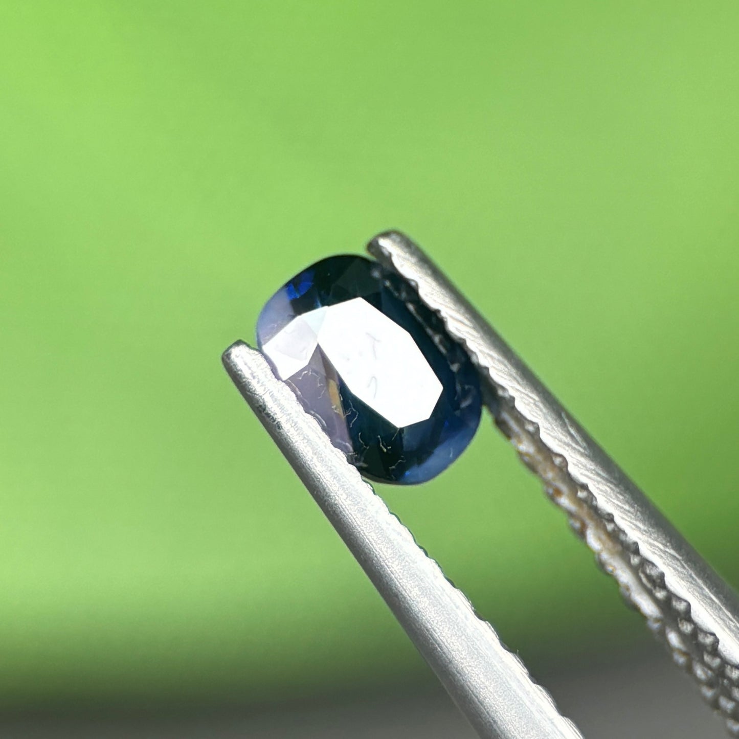 0,5 Natural Blue-White Milky Sapphire Vietnam. Cushion Shape. No Treatment Milky Sapphire Luc Yen.