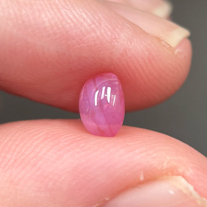 1.21ct Natural Orangish Pink Milky Cacbochon Sapphire Viet Nam. No Treatment Sapphire Luc Yen.