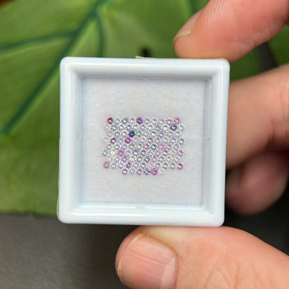 1,0ct/90Pcs Natural Sapphire Vietnam, Round Shape, AB Quality, No Treatment Sapphire Luc Yen.