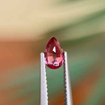 0.60 ct Natural Red Spinel Vietnam. Pear Shape. No Treatment.