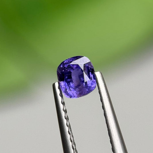 0.58 ct Natural Purple Sapphire Vietnam. Cushion Shape. No Treatment.