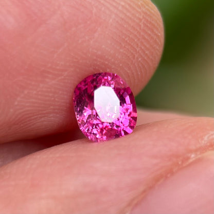 0.76 ct Natural Pink Sapphire Viet Nam. Cushion Shape. No treatment.