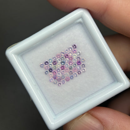 1,0ct/ 58Pcs Natural Sapphire Vietnam, Round Shape, C1 Quality, No Treatment Sapphire Luc Yen.