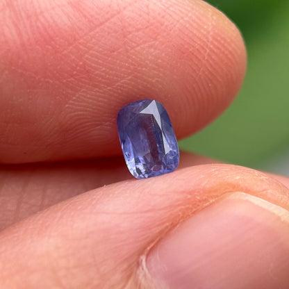 0.67 ct Natural Blue Milky Sapphire Vietnam. Cushion Shape. No Treatment.