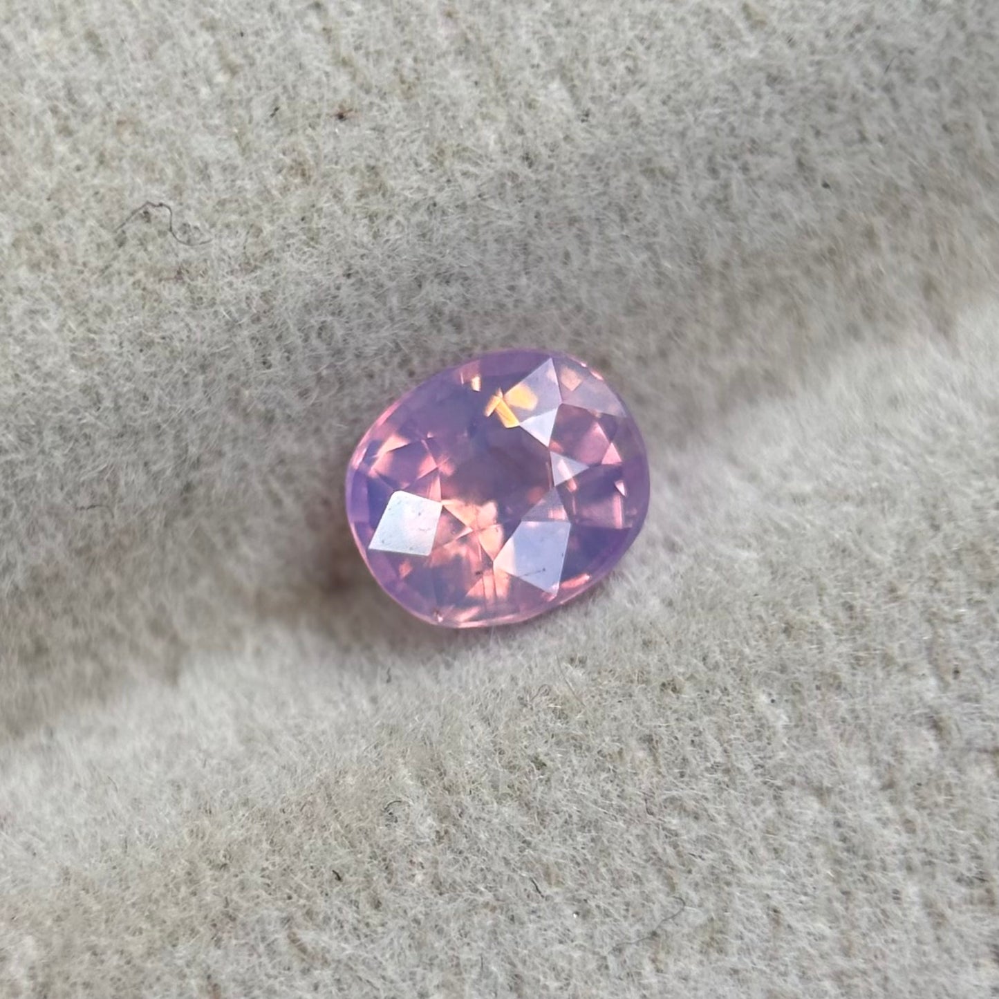 0.56 ct Natural Pink Milky Sapphire Vietnam. Cushion Shape. No Treatment.