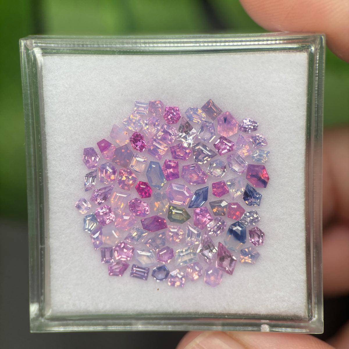 8,0ct/75Pcs Natural Milky Sapphire Vietnam. Freeform. No Treatment Milky Sapphire Luc Yen.