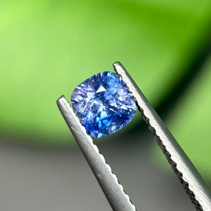 0,65 Natural Blue Sapphire Viet Nam. Cushion Shape. No Treatment Sapphire Luc Yen.