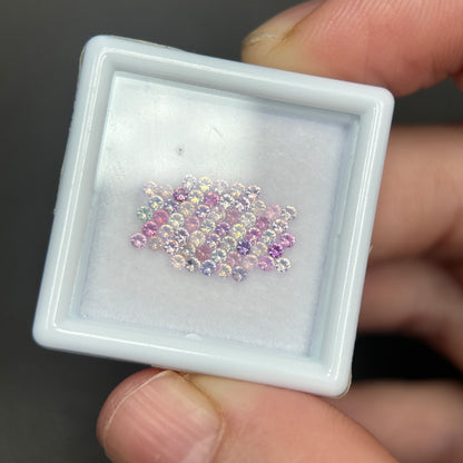 1,0ct/ 58Pcs Natural Sapphire Vietnam, Round Shape, C1 Quality, No Treatment Sapphire Luc Yen.