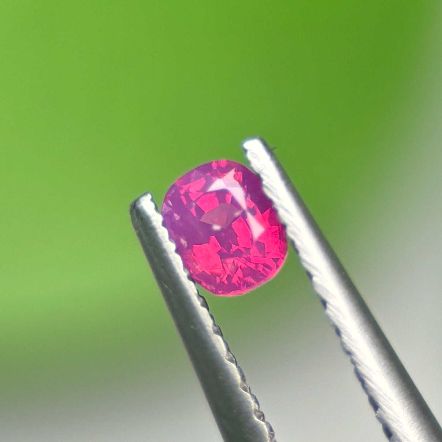 0,23ct Natural Pink Milky Sapphire Vietnam. Cushion Shape. No Treatment Milky Sapphire Luc Yen.