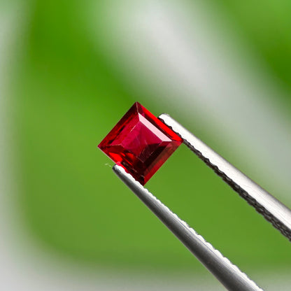 0.61 ct Natural Red Spinel Vietnam. Square Shape. No Treatment