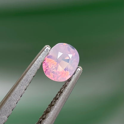 0.31ct Natural Pinkish White Milky Sapphire Vietnam. Cushion Shape. Unheat.