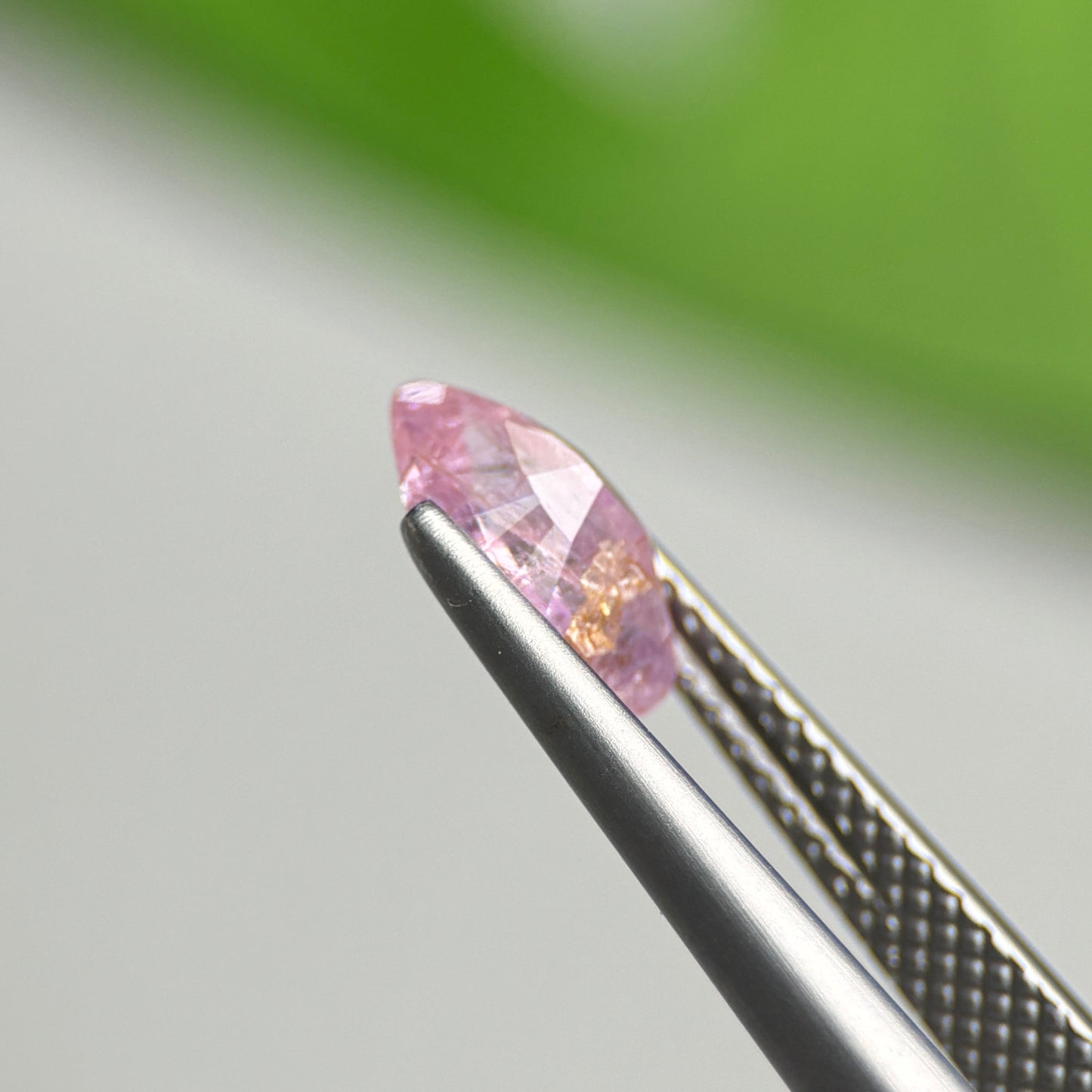 1.38 ct Natural Pink Milky Sapphire Vietnam. Pear Shape.