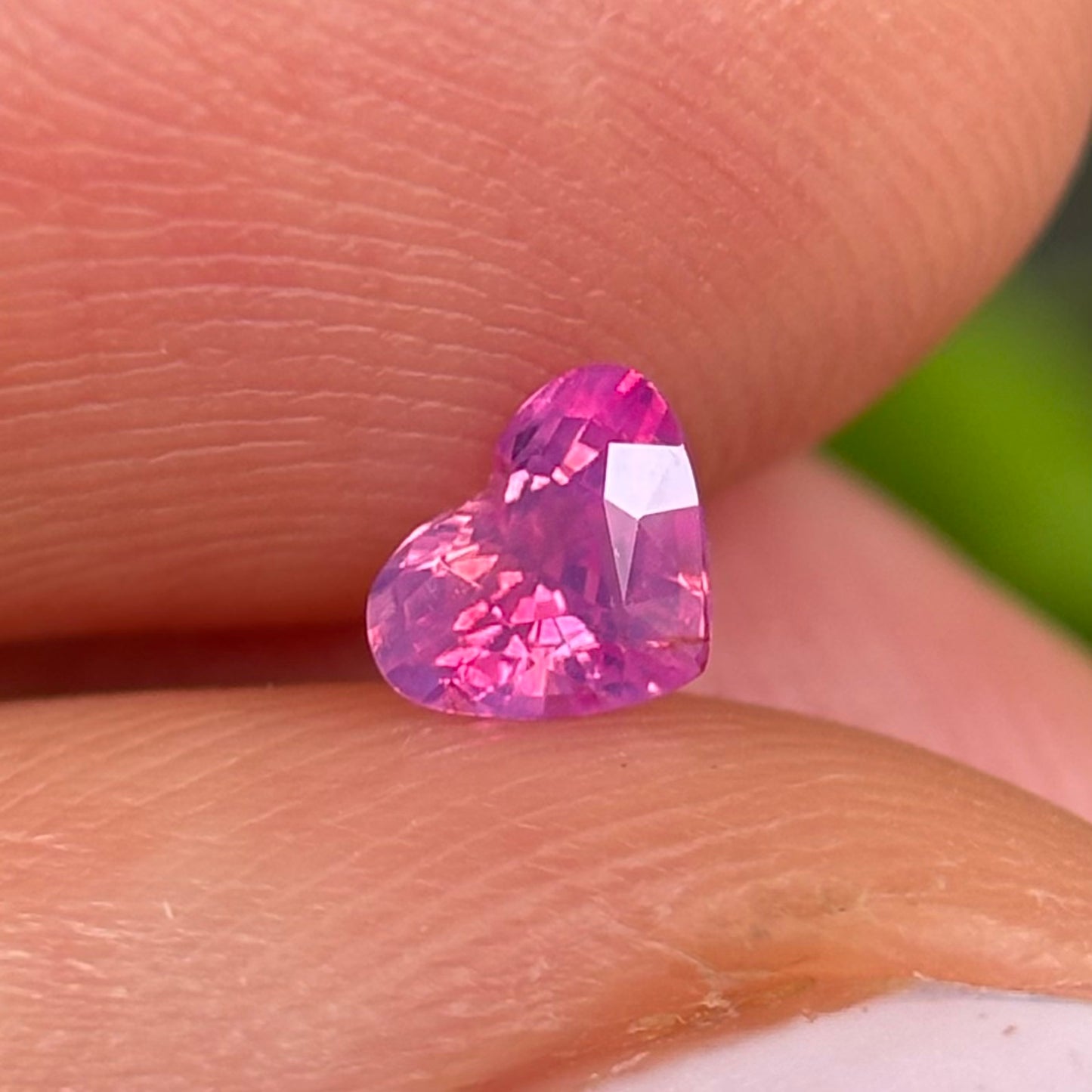 0.36ct Natural Pink Milky Sapphire Vietnam. Heart Shape. No Treatment.