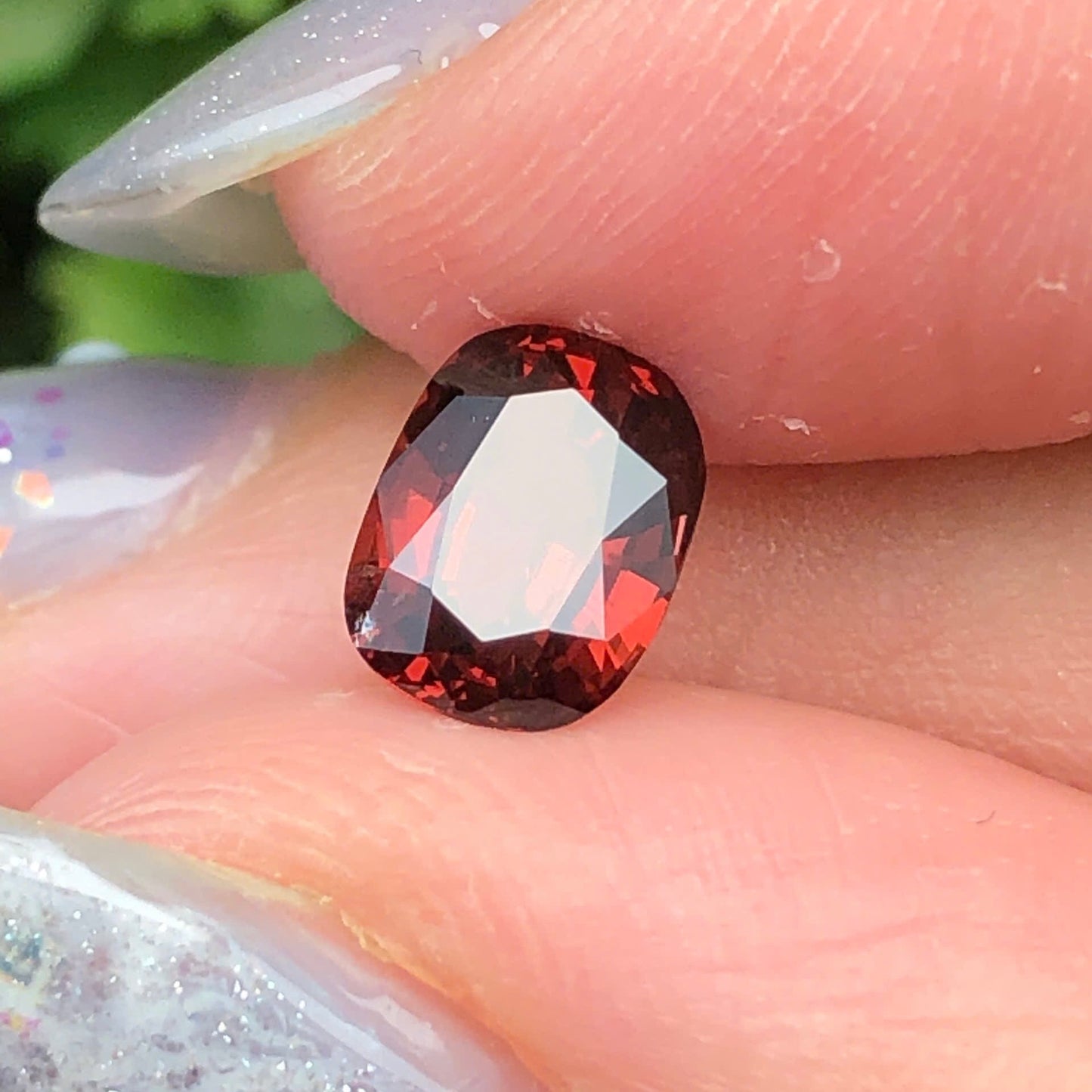 1,25ct Natural Red-Brown Spinel Viet Nam. Cushion Shape. No Treatment Spinel Luc Yen.
