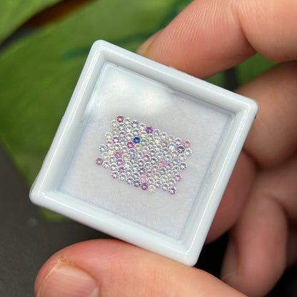1,0ct/90Pcs Natural Sapphire Vietnam, Round Shape, AB Quality, No Treatment Sapphire Luc Yen.