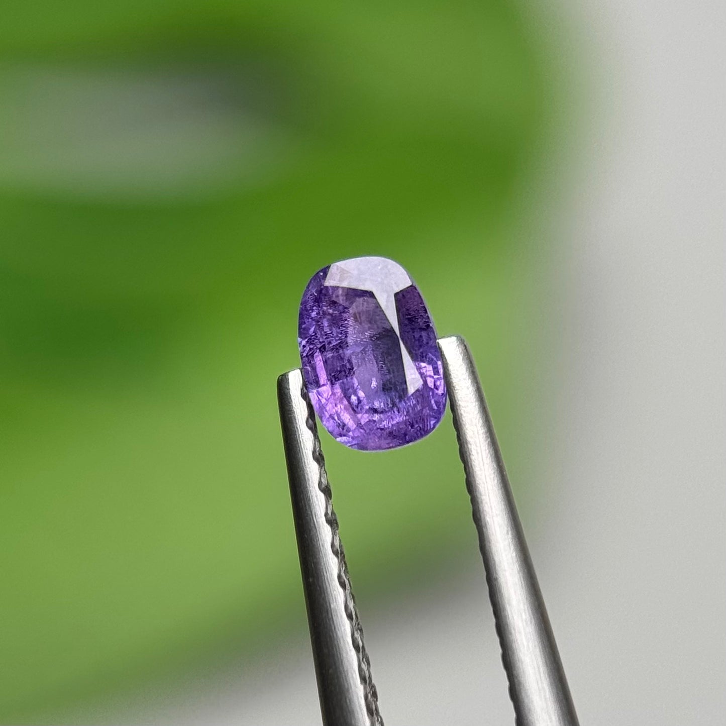 0.50 ct Natural Purple Sapphire Vietnam. Cushion Shape. No Treatment.