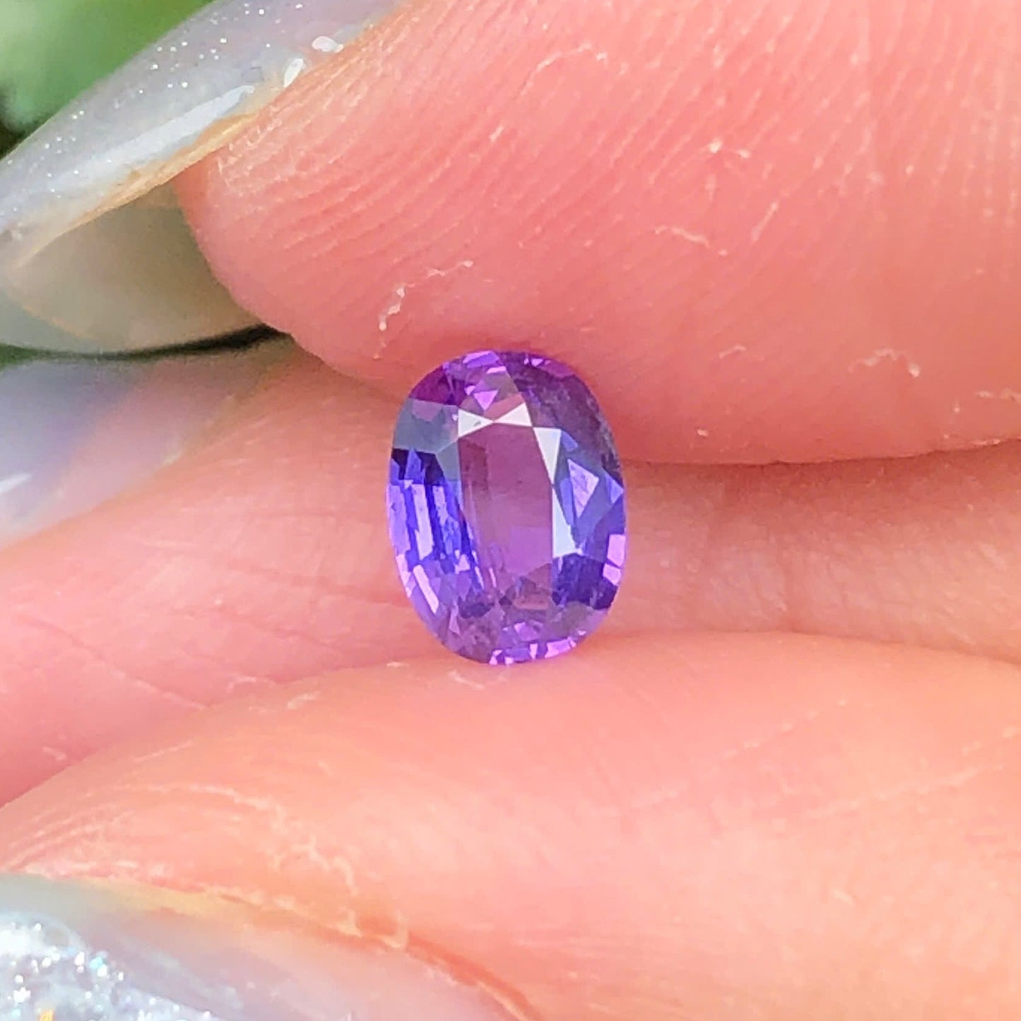 0,46ct Natural Purple Sapphire Vietnam. Cushion Shape. No Treatment Sapphire Luc Yen.