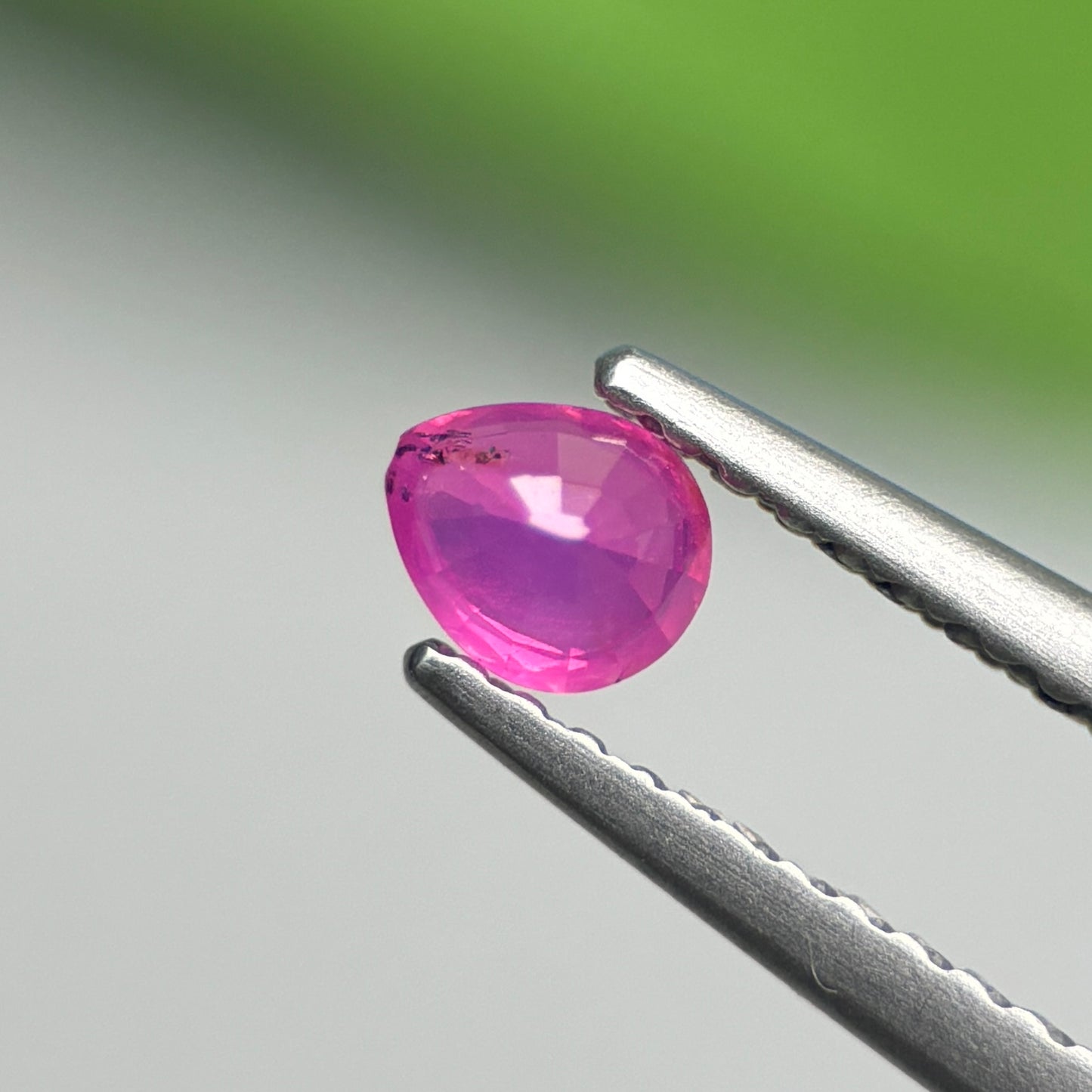 0.33 ct Natural Pink Milky Sapphire Vietnam. Pear Shape.