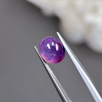 3,12ct Natural Purple Cacbochon Sapphire Viet Nam. No Treatment Sapphire Luc Yen.