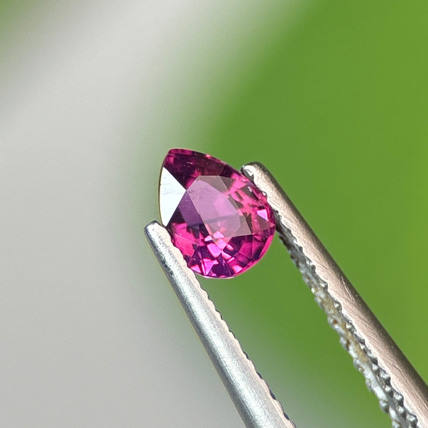 0.47 ct Natural Purple Milky Sapphire Vietnam. Pear Shape. No Treatment.