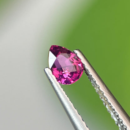 0.47 ct Natural Purple Milky Sapphire Vietnam. Pear Shape. No Treatment.