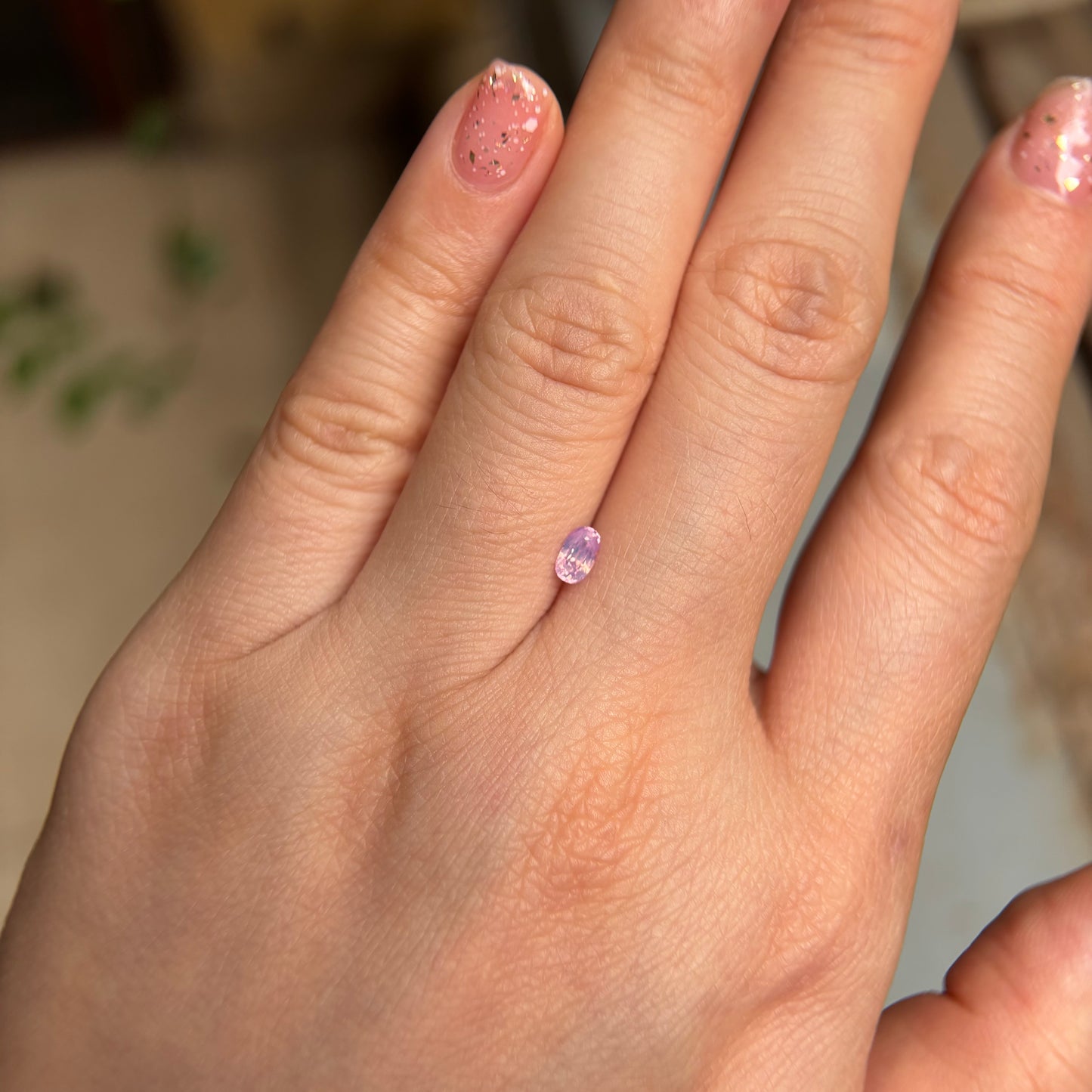 0.34ct Natural Pink Milky Sapphire Vietnam.